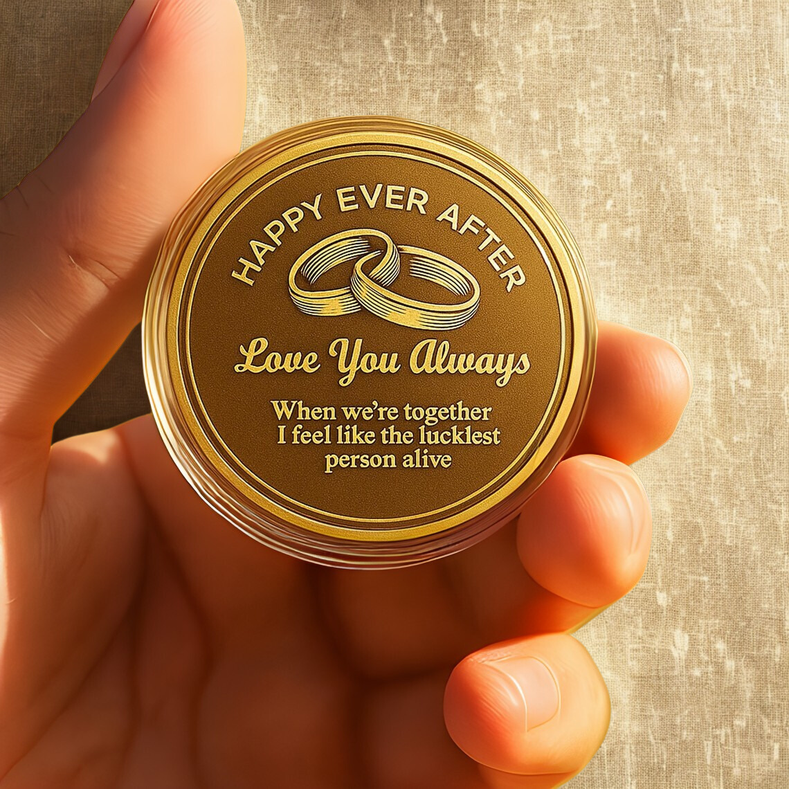 Brass Happy Coin