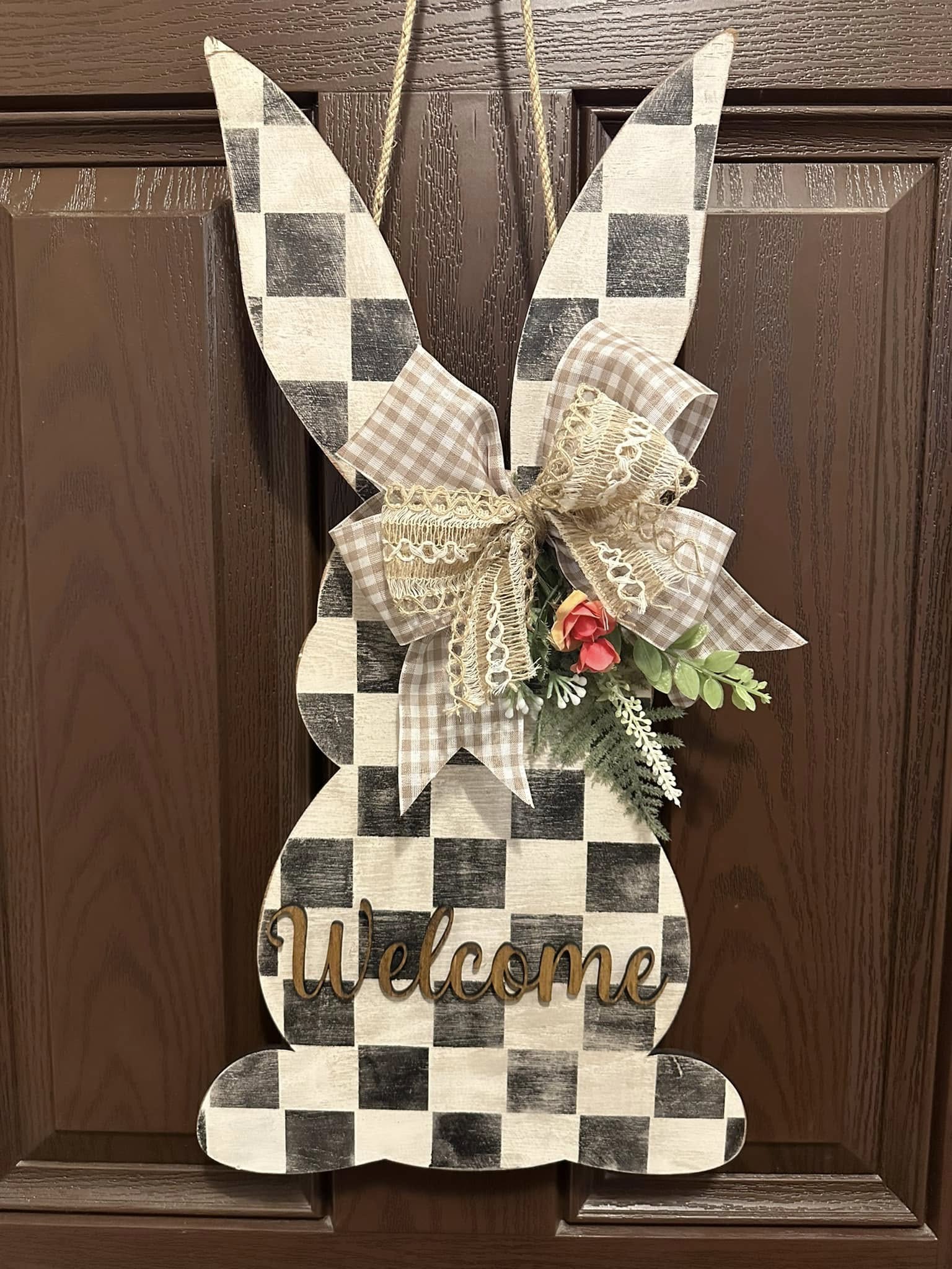 Checkered bunny #2 black